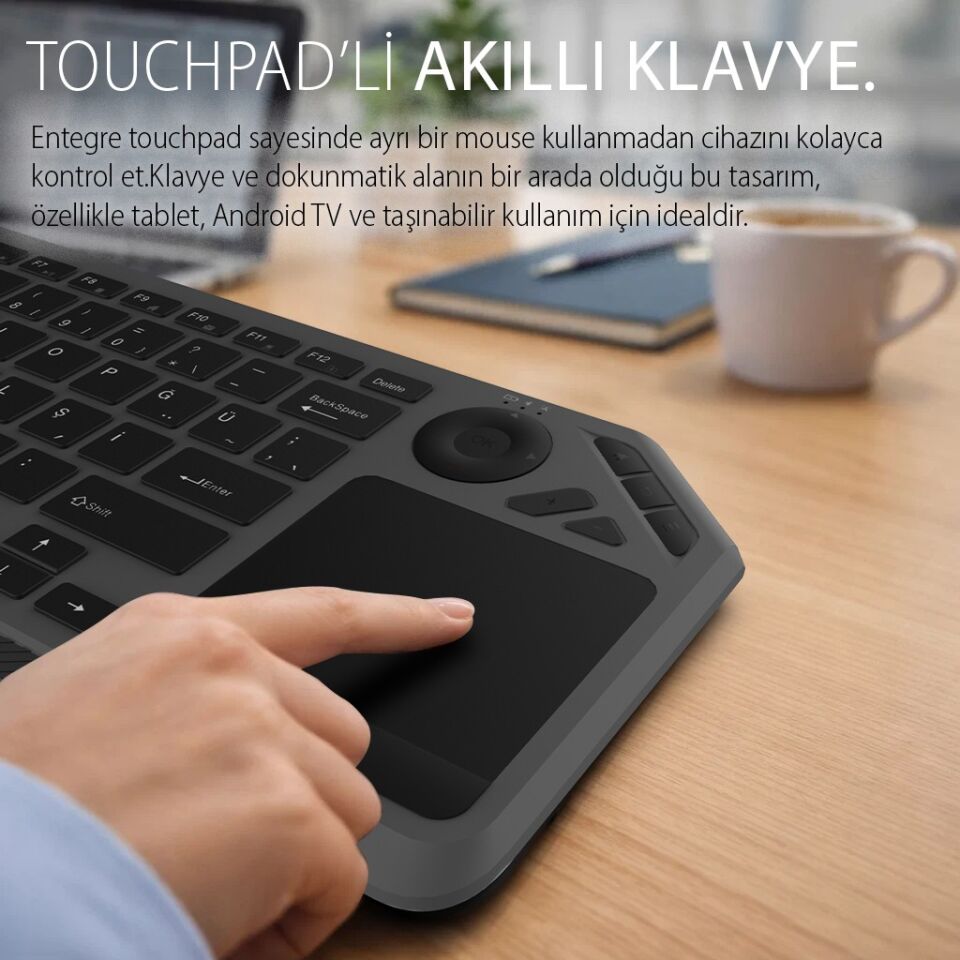 IBK-566BT Touchpad’li Çoklu Bağlantı Özellikli Kablosuz Klavye